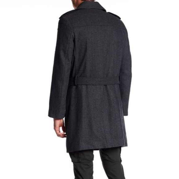 Nautica Double Breast Button Belted Peacoat 44L - Picture 2 of 3